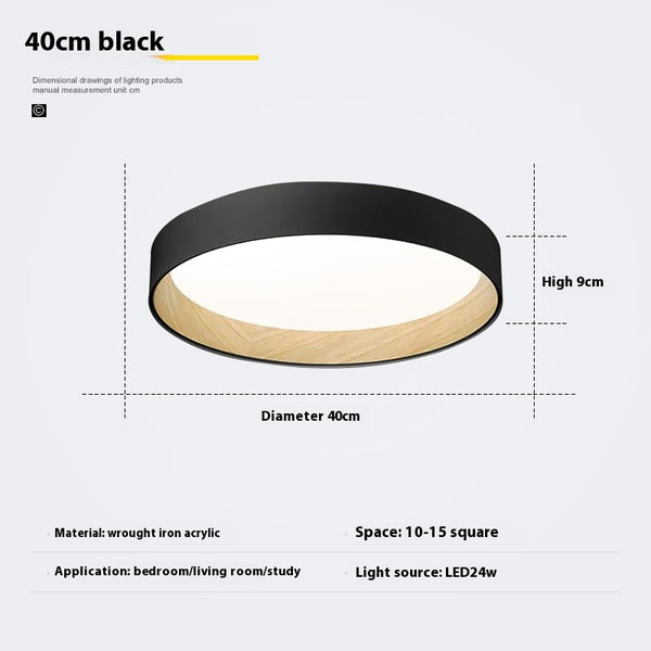 Geometrische Holzmaserung Runde Deckenlampe