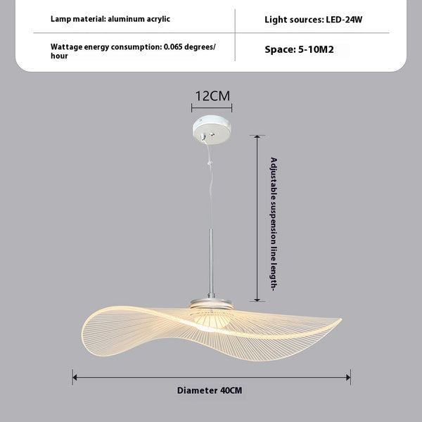 Designer personalisierte kreative Lotusblatt Strohhut Kronleuchter