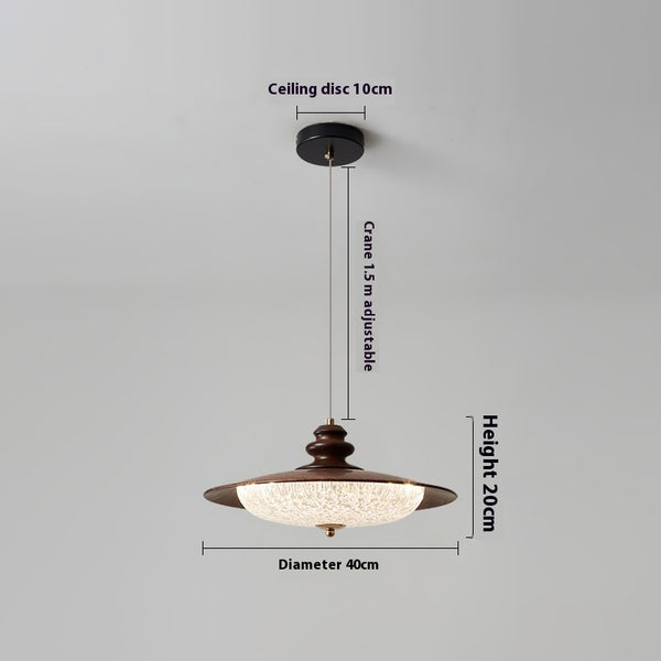 American retro walnut wood grain dining room chandelier