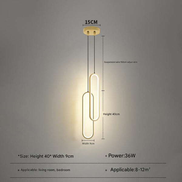 Minimalist LED bedroom bedside living room background wall Pendant light