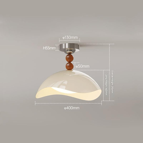 Medieval style eggshell bedroom ceiling lamp