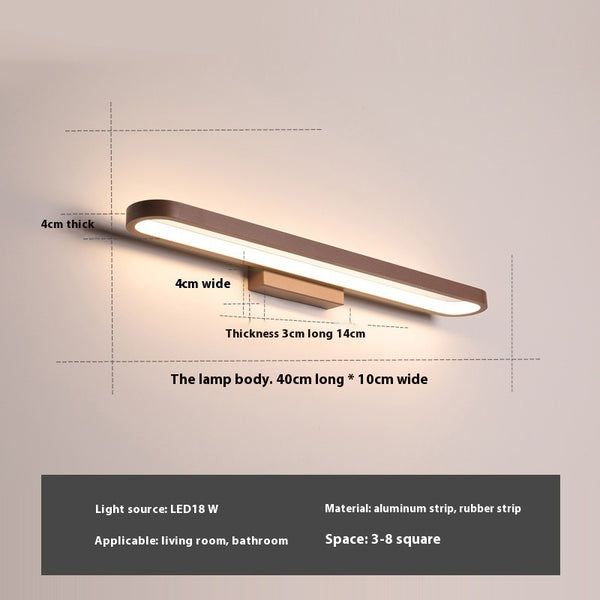 Applique murale simple à LED en aluminium avec miroir