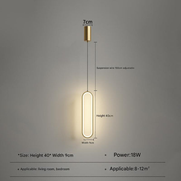 Minimalist LED bedroom bedside living room background wall Pendant light