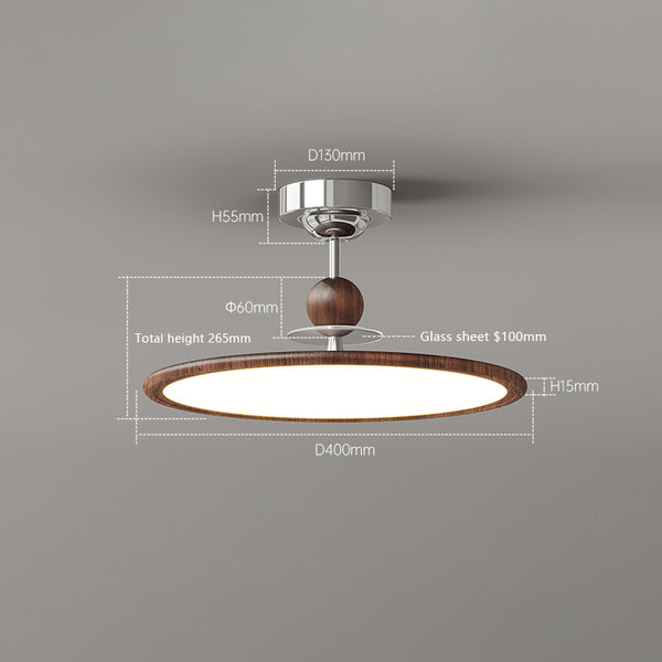 Plafonnier de style médiéval couleur noyer