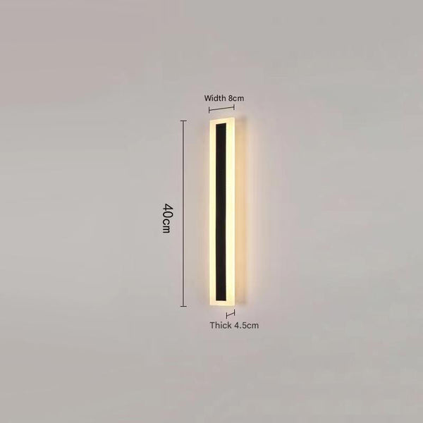 Black strip LED courtyard aisle wall light