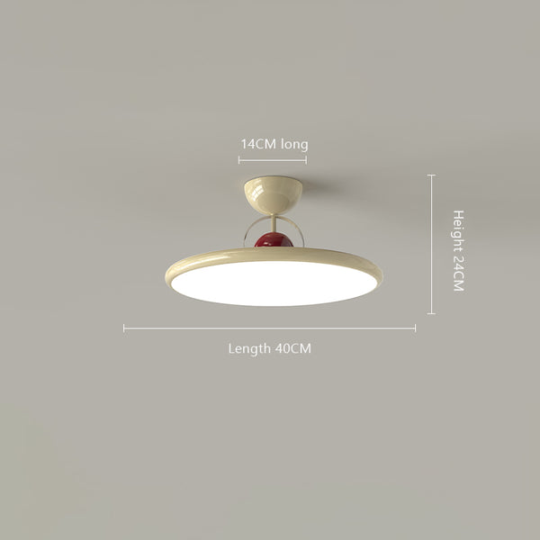 Cream style bedroom flying saucer ceiling lamp