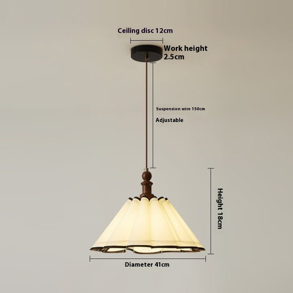 Lustre de restaurant en tissu rétro français
