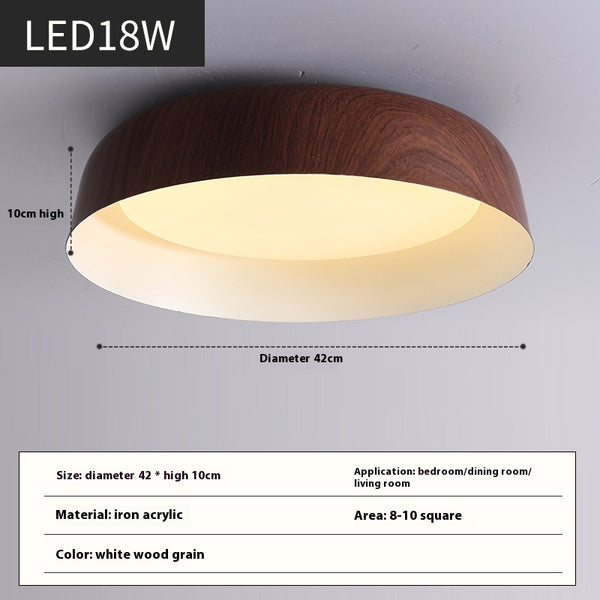 Deckenlampe für Schlafzimmer im japanischen Stil mit Holzmaserung