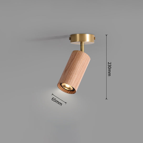 Solid wood LED corridor ceiling light