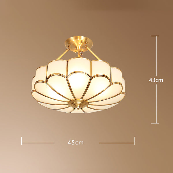 American all-copper LED ceiling light