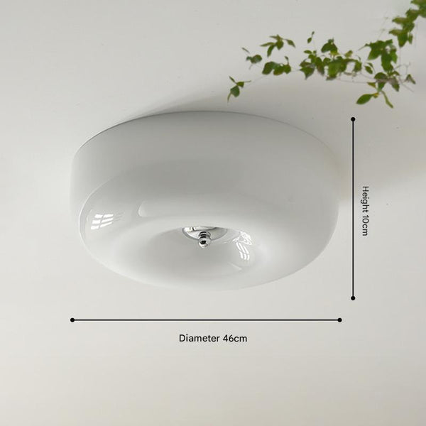 French style cream wind glass ceiling light