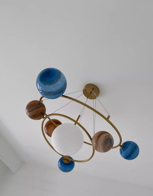 Lustre créatif nordique planète