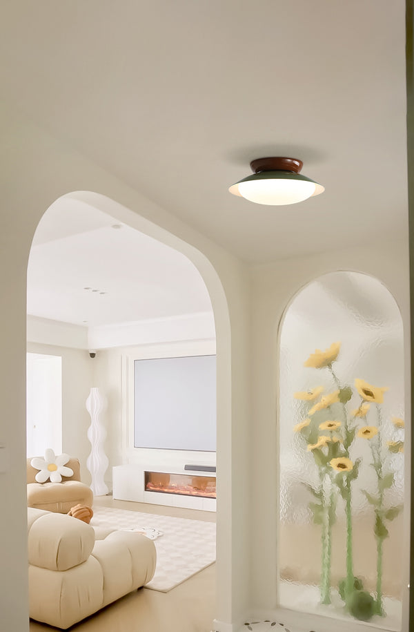 Japanese style bowl ceiling lamp