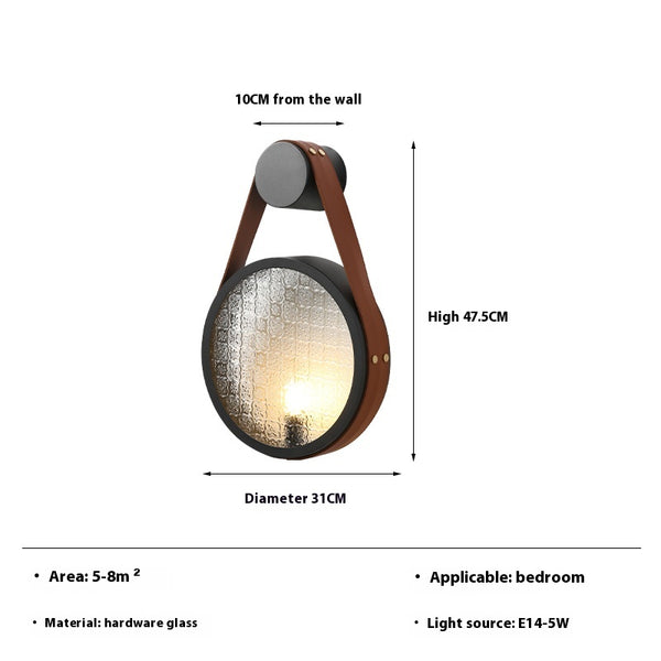 Retro creative glass wall lamp