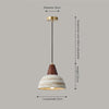 Japanese style solid wood ceramic chandelier