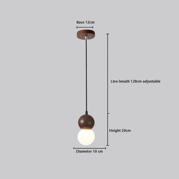 Kronleuchter aus Holzwindkürbis im japanischen Stil