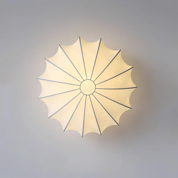 Cream silk bedroom ceiling lamp