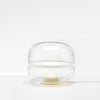 Round glass cloud stone bedside table lamp