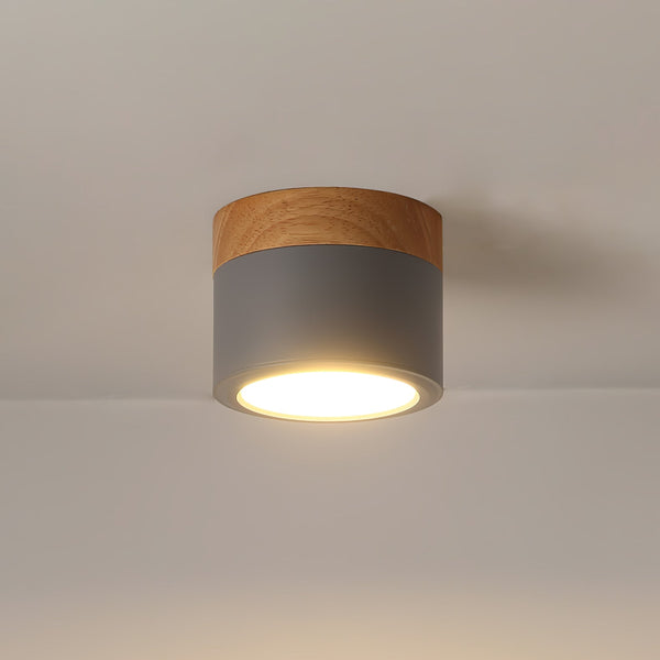 Plafonnier d'allée à LED en bois massif nordique