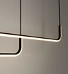 Suspension de salle à manger moderne à LED géométrique à longue bande