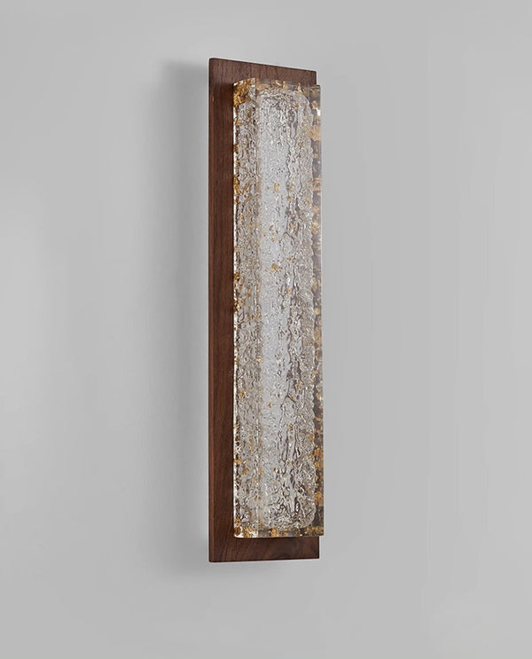 Applique de chevet de couloir à longue bande en bois massif