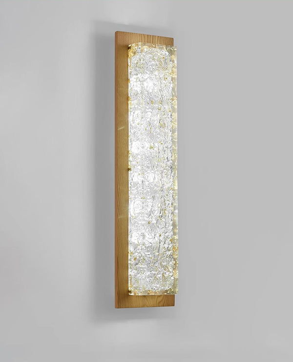Applique de chevet de couloir à longue bande en bois massif