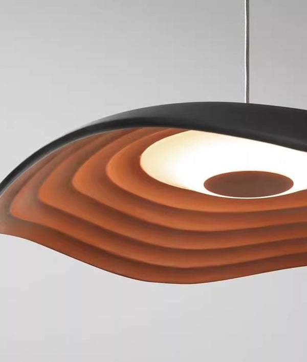 Lampe à suspension de salle à manger en forme de feuille de lotus de style Wabi-sabi