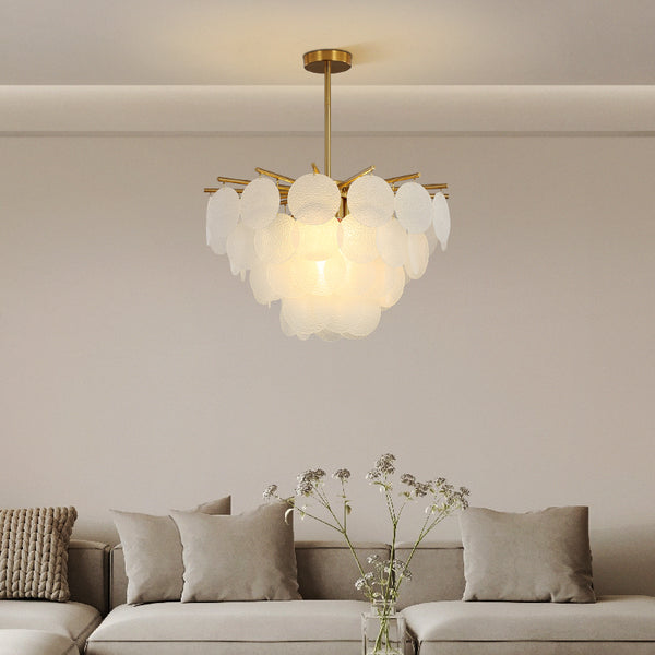 Lustre coquille crème français