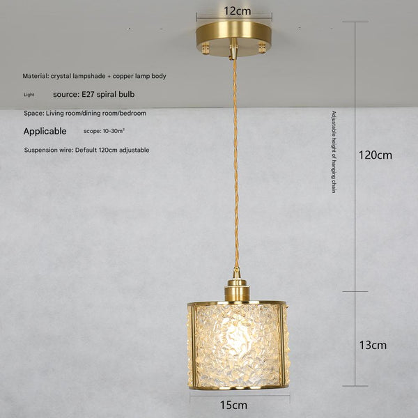 Vintage crystal bedroom bedside chandelier