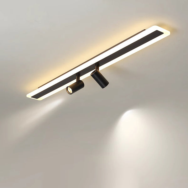 Modern simple long strip LED restaurant ceiling light