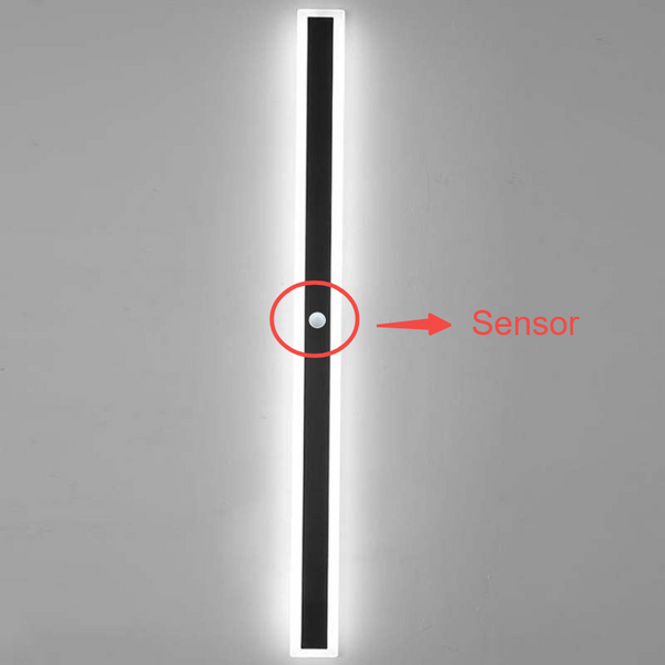 Black strip LED courtyard aisle wall light