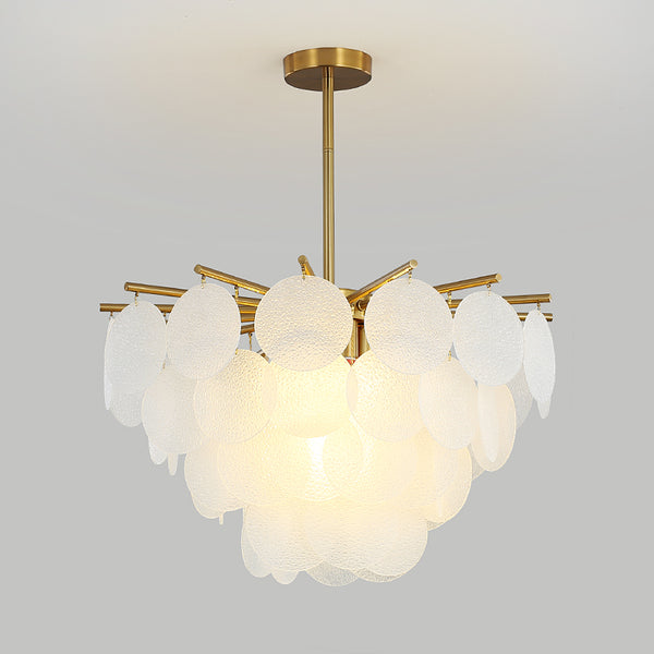 Lustre coquille crème français