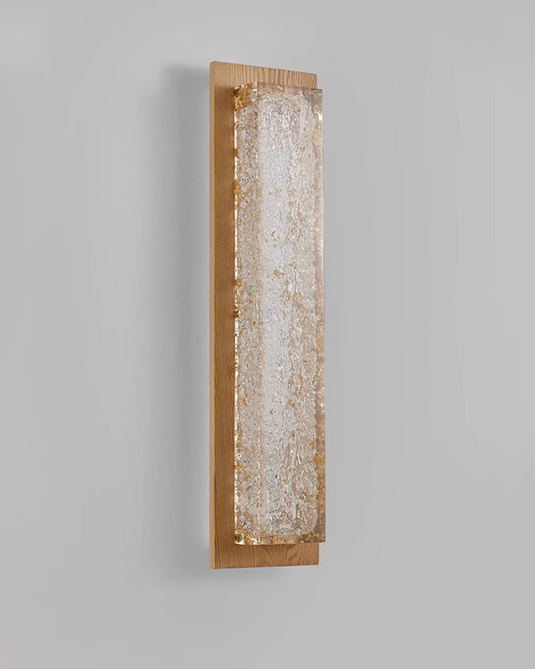 Applique de chevet de couloir à longue bande en bois massif