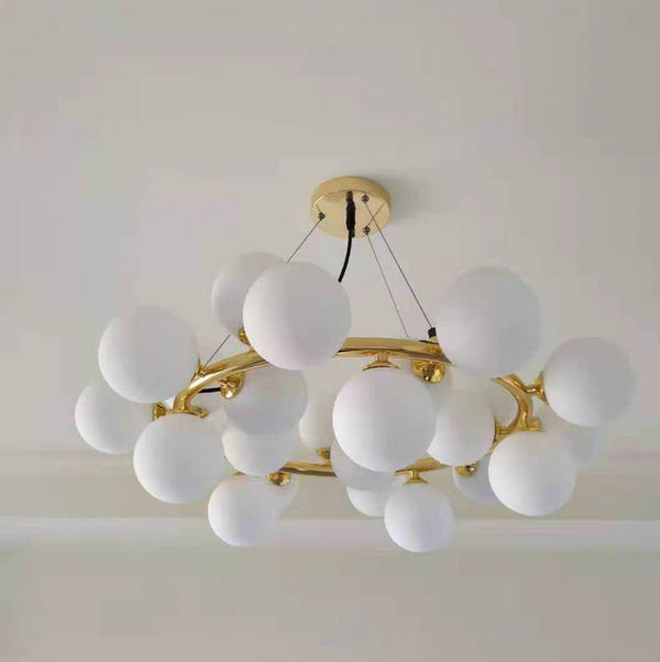 Nordic glass round ball personality chandelier