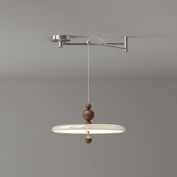 Cream style walnut grain dining room pendant light