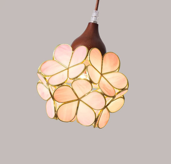 Wabi-sabi style bedroom bedside French glass restaurant small chandelier