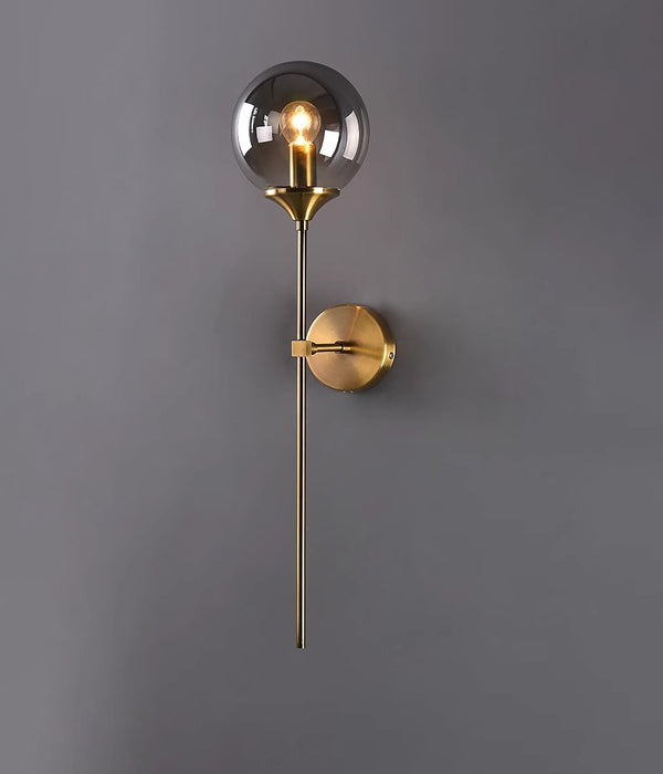Nordic glass ball bedside corridor wall lamp