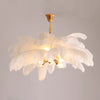 Creative personality all-copper ostrich feather chandelier