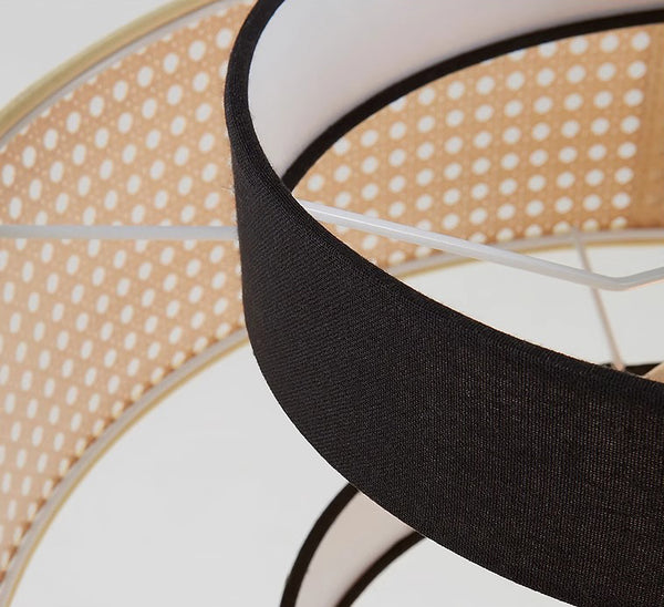 Medieval style rattan restaurant chandelier