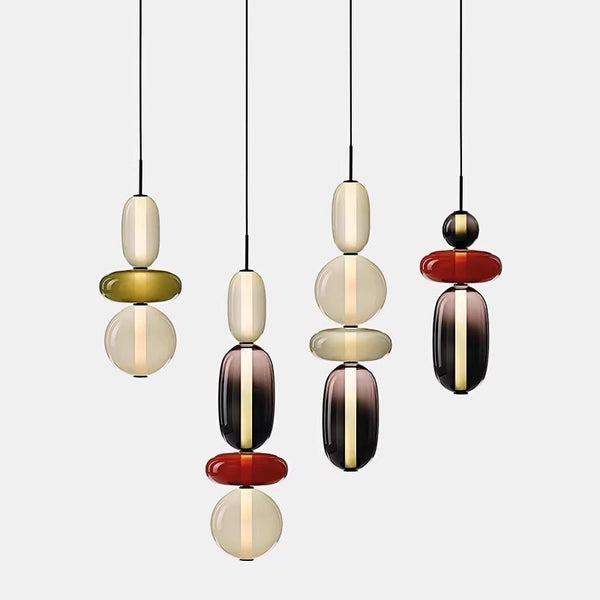Nordic bedroom bedside glass chandelier