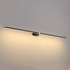 Minimalist black strip led bathroom wall light