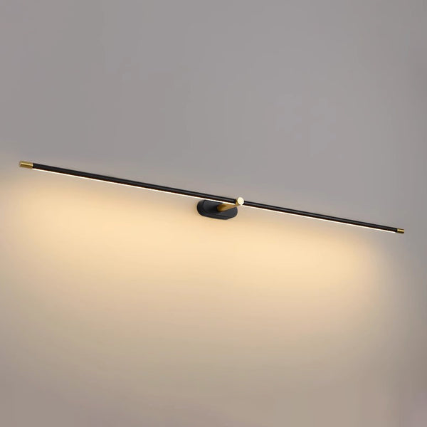 Minimalist black strip led bathroom wall light