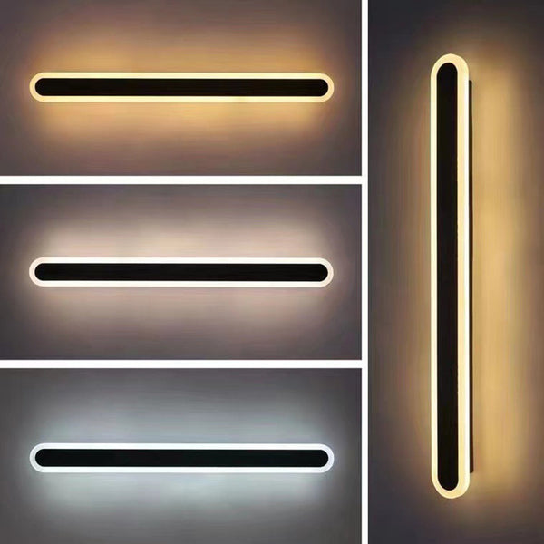Minimalist long strip LED wall light
