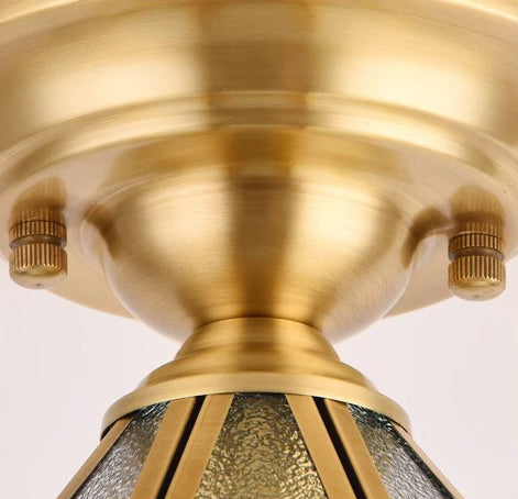 European style copper home decoration corridor entrance balcony small ceiling lamp