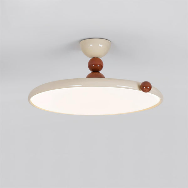 Cream style flying saucer bedroom ceiling lamp