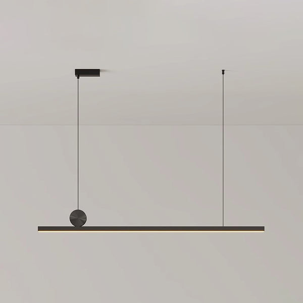 Nordic simple LED long strip restaurant chandelier