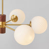 Medieval style full copper walnut living room chandelier
