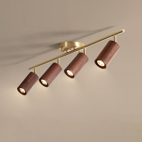 Solid wood LED corridor ceiling light