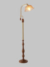 French vintage walnut floor lamp