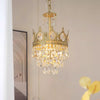Vintage brass crystal chandelier
